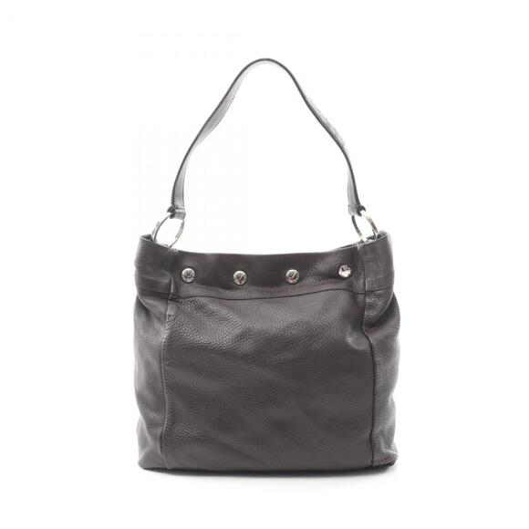 PRADA Brown Leather Shoulder Bag